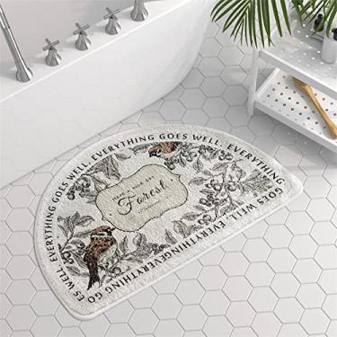 Imagem de SHENGANG Tapete de banheiro Microfibra Banheira Piso Lateral Antiderrapante Tapetes Higiênicos Capacho para Chuveiro, 11,50x80cm