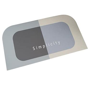 Imagem de SHENGANG Tapete de Banho Absorvente Tapetes de Banheiro de Secagem Rápida Entrada antiderrapante Tapetes de Pele Tapete Higiênico, 11,40x60cm