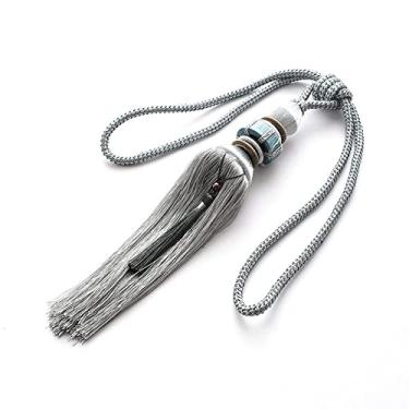 Imagem de Suportes de cortina prendedores de cortina alça de cortina de bola de foguete simples alça de cortina pendurada borla alça de cortina de orelha, T2,4 pcs