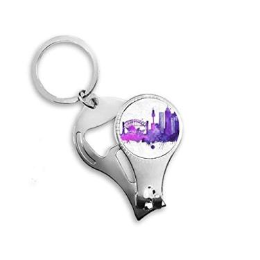 Imagem de Austrália Ópera de Sydney Aparador de unhas aquarela anel chaveiro abridor de garrafa cortador