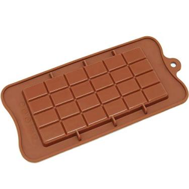 Imagem de Freshware CB-607BR Silicone Break-Apart Chocolate, Proteína e Energy Bar Mold Marrom