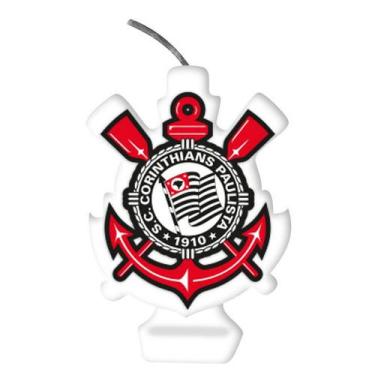 Imagem de Vela Emblema Festa Corinthians - 1 Unidade - Festcolor - Rizzo Embalag