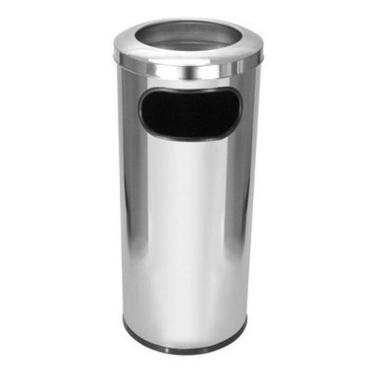 Imagem de Cinzeiro Lixeira Em Aço Inox Com Aro Em Inox 50 L