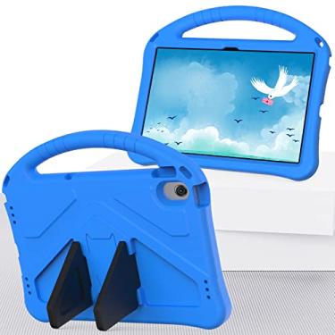 Imagem de caso tablet PC Capa para Huawei Matepad Pro 10.8 (versão 2021/2019), capa para Nokia T20, capa para tablet para crianças Capa à prova de choque, alça + alça de ombro coldre protetor (Color : Blue)