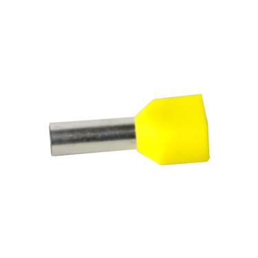 Imagem de Terminal Pré-Isol Pino Ilhos Tubular Duplo Amarelo (6,0mm) - Penzel