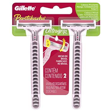 Imagem de Gillette Prestobarba, 2 Aparelho Ultragrip Cabeça Móvel Feminino, Rosa/Branco