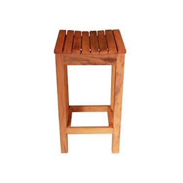 Imagem de Banqueta Para Bar Fabricada Em Madeira De Demolição Medidas 36x36x70