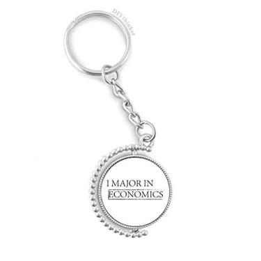 Imagem de Citação I Major In Economics chaveiro giratório acessórios clipe de corrente