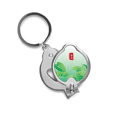 Imagem de Cortador de unhas de dedo circular Rain Twenty Four Solar Term Cortador de unhas Tesoura de aço inoxidável