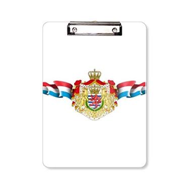 Imagem de Placa de apoio A4 com emblema nacional da bandeira de Luxemburgo