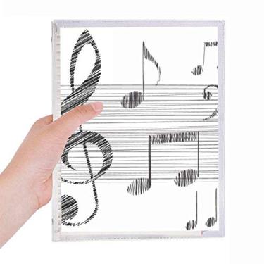 Imagem de Caderno com estampa simples de música clássica, folhas soltas, diário recarregável, artigos de papelaria