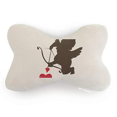 Imagem de DIYthinker Almofada para decoração de pescoço Love Cupid Angel com estampa de coração e acabamento de carro