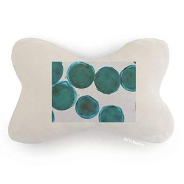 Imagem de DIYthinker Almofada de almofada para apoio de cabeça com estampa de célula azul para decoração de pescoço