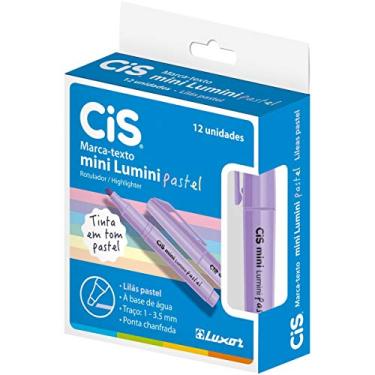 Imagem de Marca Texto Mini Lumini Pastel, CIS, 57.1800, Lilás, pacote de 12