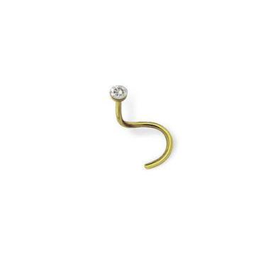 Imagem de Piercing Nostril Folheado Com Strass Cristal - Eu Curto Acessórios