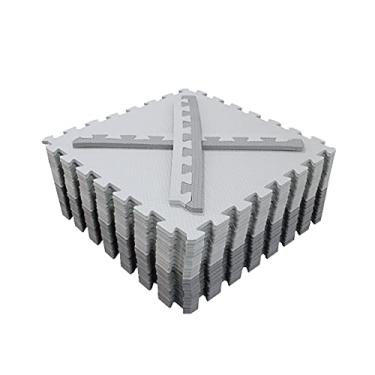 Imagem de Kit 12 Tapete Tatame EVA 50x50x2cm 20mm Tons de Cinza