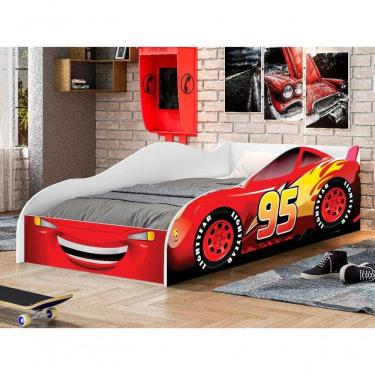 Cama Infantil Carro 100%MDF Racing Car P13 Vermelho - Mpozenato