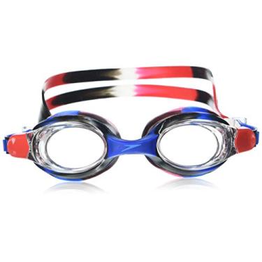 Imagem de Speedo Skoogle Óculos de natação unissex para crianças, idades de 3 a 8 anos, Red/White/Blue, One Size