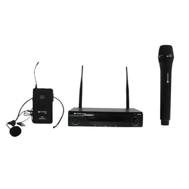 Imagem de Microfone Kadosh KDSW-412C Sem Fio Bastão e Headset UHF