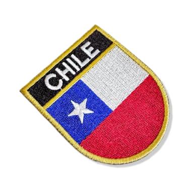 Imagem de BP0045E-001 Bandeira Do Chile Patch Bordado 6,8x8cm. (D) Matriz Para Bordar)