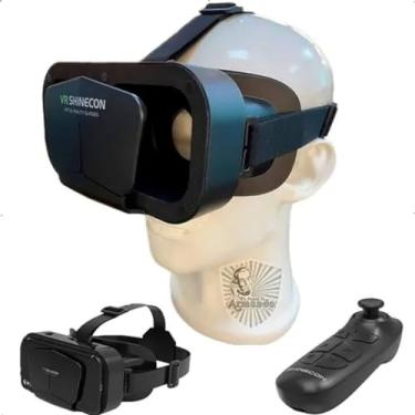 Imagem de Óculos de Realidade Virtual 360º Vr Shinecon G10 3d Para iPhone e Android com Controle Bluethooth