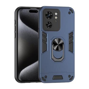 Imagem de Estojo Fino Compatible with Motorola Moto Edge 40 Phone Case with Kickstand & Shockproof Military Grade Drop Proof Protection Rugged Protective Cover PC Matte Textured Sturdy Bumper Cases (Size : Blu
