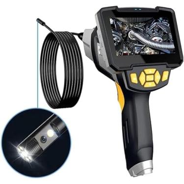 Imagem de Endoscópio industrial portátil, câmera portátil de inspeção de boroscópio digital HD de 8 mm 1080P HD, tela LCD de 4,3 polegadas, câmera cobra à prova d'água IP67, cabo semirrígido de 16,5 pés/357 (C