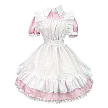 Imagem de Vestido de Roupa de Empregada, Renda Confortável, Gola Virada para Baixo, Avental, Fantasia de Cosplay de Poliéster para Festa (S)