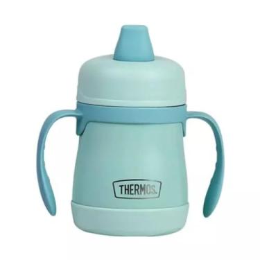 Imagem de Copo de Transição Térmico Bebê Água Suco Thermos Antivazamento Menta