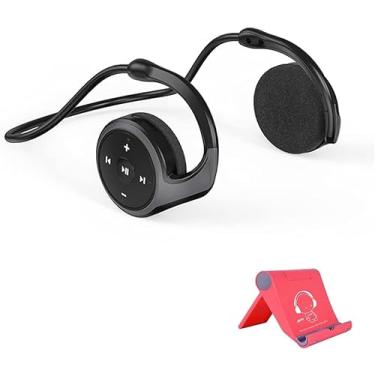 Imagem de Fones de ouvido esportivos Bluetooth sem fio, fones de ouvido leves dobráveis ​​com som estéreo HiFi, cartão de memória de suporte, fone de ouvido confortável para corrida na academia de cic