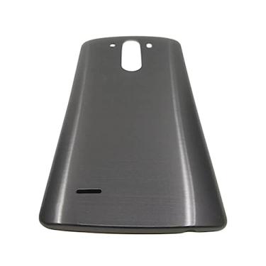 Imagem de SHOWGOOD para LG G3 D850 D855 LS980 LS990 Capa traseira de bateria de celular peças de reposição para LG G3 capa traseira de celular (cinza)
