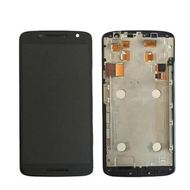 Imagem de SHOWGOOD LCD de 5,5 polegadas para Motorola Moto X Play XT1561 XT1562 XT1563 digitalizador de tela sensível ao toque LCD para Moto XPlay LCD com montagem de moldura (branco com moldura)