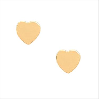 Imagem de Brinco De Ouro Feminino Coração 18k 750