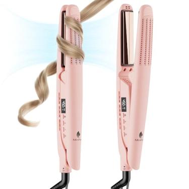 Imagem de MiroPure 360° Airflow Styler Curling Iron, Titanium Flat Iron Hair Straightener and Curler 2 in 1, Professional Curing Wand with Ionic Aroma Cool Air, 13 Adjustable Temps, Dual Voltage for Long Hair