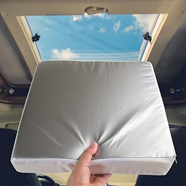 Imagem de Safoner Isolador de ventilação à prova d'água e capa de claraboia com superfície refletiva, serve para aberturas de RV padrão - 35,5 x 35,5 cm (1 pacote)