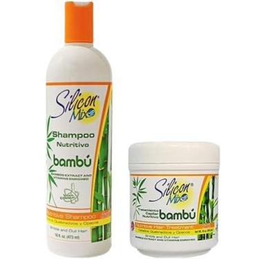Imagem de Kit Hidratante Shampoo Silicon Mix Bambú 473ml+ Máscara 450G - Aussie