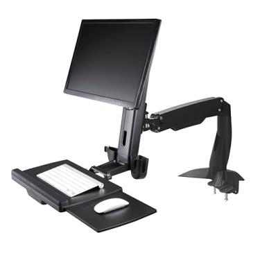 Imagem de Monitor de braço StarTech.com - Monitores de até 61 cm - Altura ajustável - Montagem VESA - Suporte de monitor - Estação de trabalho de suporte de sentar