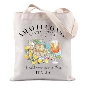 Imagem de TIIMG Presente de viagem à costa de Amalfi, presente de viagem de férias na Itália, presente para amantes de limoncello, Itália, Costa Amalfitana, bolsa de clube, Bolsa Costa Amalfitana, big