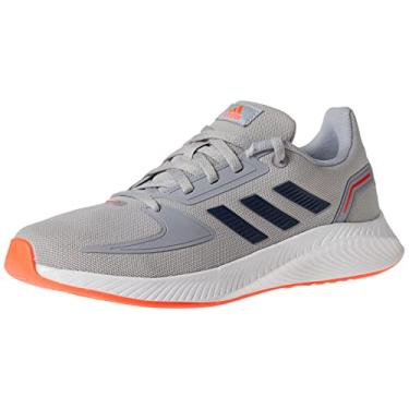Imagem de adidas Tênis de corrida unissex Runfalcon 2.0, Cinza/azul-marinho/halo prata, 18