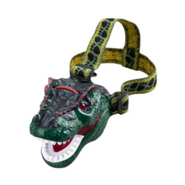 Imagem de menolana Dinossauro Farol Triceratops LED Farol Brinquedo Ao Ar Livre Camping Equipamentos Lanterna de Aniversário Farol para Crianças para Corrida Camping