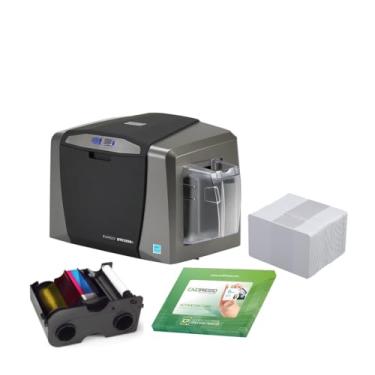 Imagem de Fargo Impressora de cartão USB de um lado DTC1250e com pacote de suprimentos (50605)