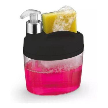 Imagem de Porta Detergente Liquido E Porta Bucha Preto Arthi