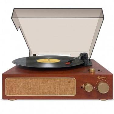 Imagem de Toca Discos Raveo Vitrola Studio Maple, Bluetooth, USB, Marrom - 90-08