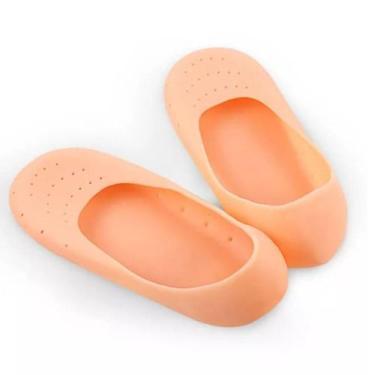 Imagem de Sapatilha de silicone hidratante meia para pés com rachaduras e fissur