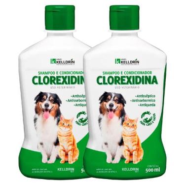 Imagem de Clorexidina Shampoo E Condicionador Dermatológico 500ml 2un - KELLDRIN