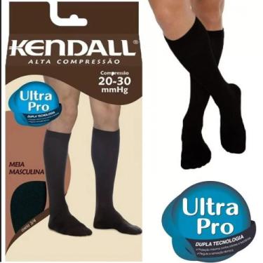 Imagem de Meia de Compressão Alta Kendall 3/4 Marrom Masculina - 1532, M, Marrom