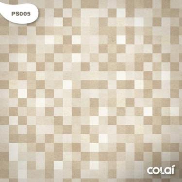 Imagem de Papel de Parede Pastilha Cozinha Banheiro Bege 9m - Colaí