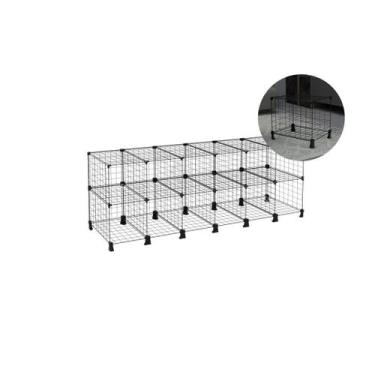 Imagem de Estante Balcão Expositor Aramado 12 Nichos Horizontal 40cm Profundidad