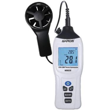 Imagem de Termo anemômetro com cálculo da vazão de ar - Akrom KR835, Branco, Úni
