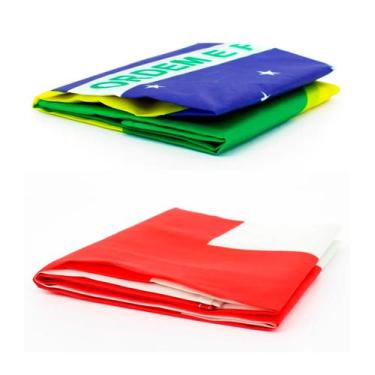 Imagem de Kit Bandeira Do Brasil + Bandeira Da Inglaterra 150 X 90 Cm - EB